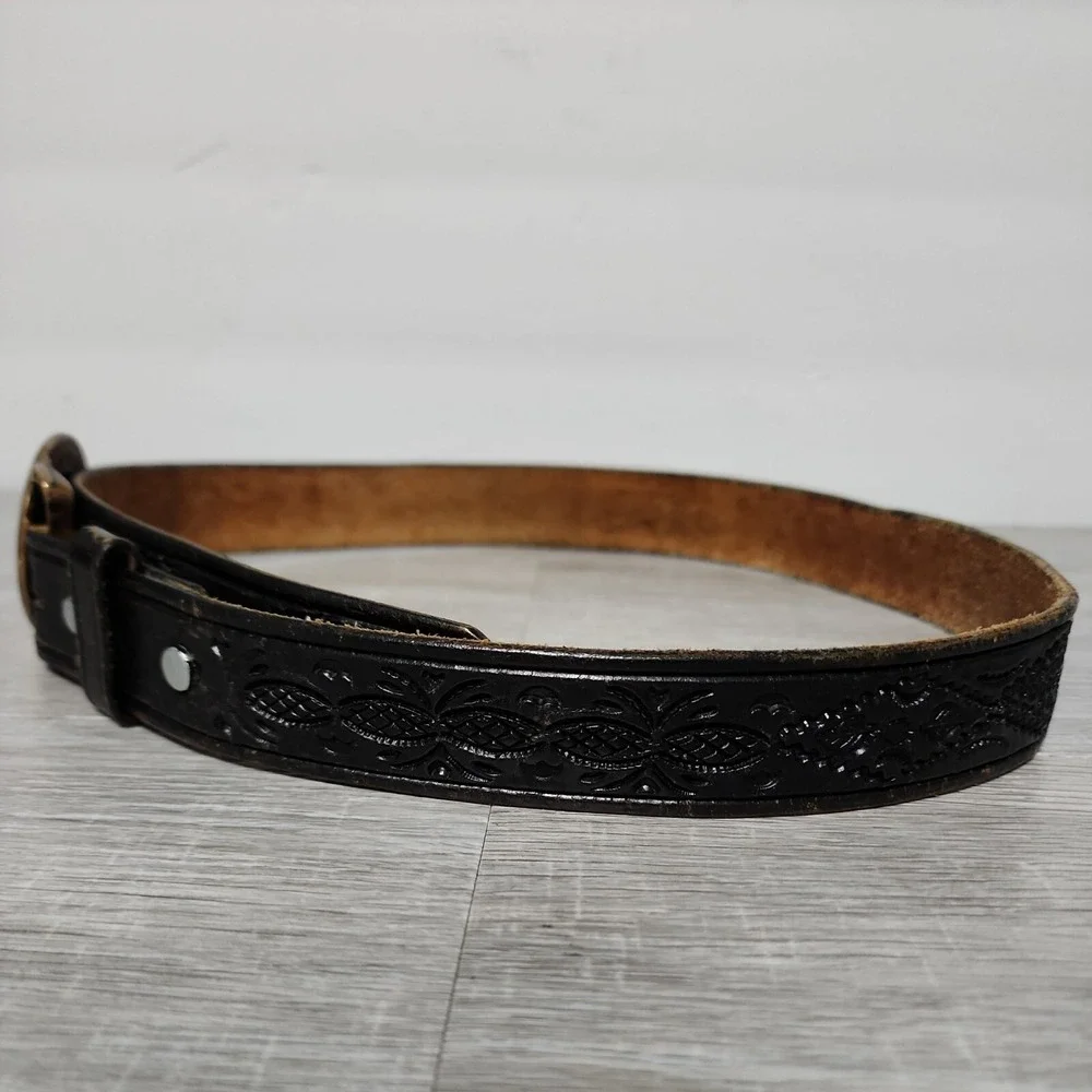 Vintage 1978 Tech Ether Guild Hawk Eagle Solid Brass Belt and Buckle Size 34‎